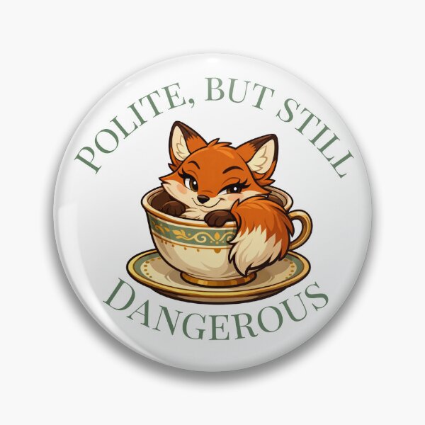 Item preview, Polite Still Dangerous Fox – Cute Clever Animal Sticker & Shirt designed and sold by Quietest Riot.