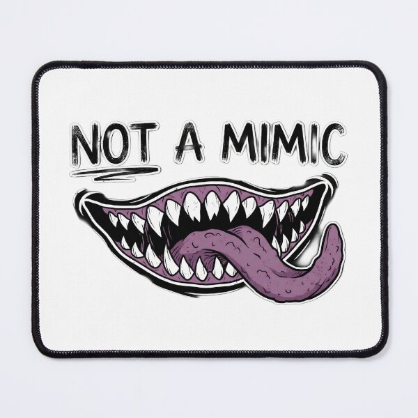 Item preview, Not A Mimic Sharp Teeth Monster Mouth Tabletop RPG designed and sold by Fenay Designs.