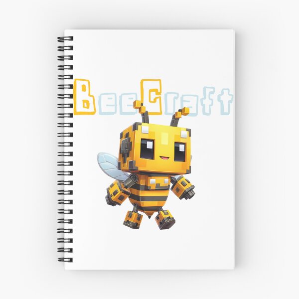 Item preview, BeebeeCraft Minecraft Bee Robot - Cute Pixel Mecha Bee Art Print designed and sold by DesignArtist.ia.