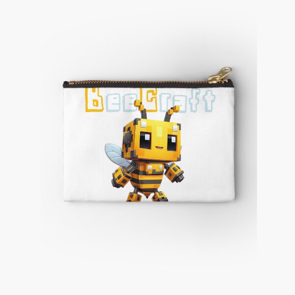Item preview, BeebeeCraft Minecraft Bee Robot - Cute Pixel Mecha Bee Art Print designed and sold by DesignArtist.ia.