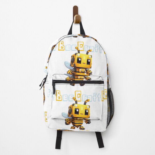 Item preview, BeebeeCraft Minecraft Bee Robot - Cute Pixel Mecha Bee Art Print designed and sold by DesignArtist.ia.