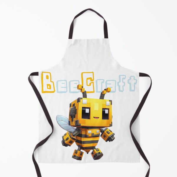 Item preview, BeebeeCraft Minecraft Bee Robot - Cute Pixel Mecha Bee Art Print designed and sold by DesignArtist.ia.