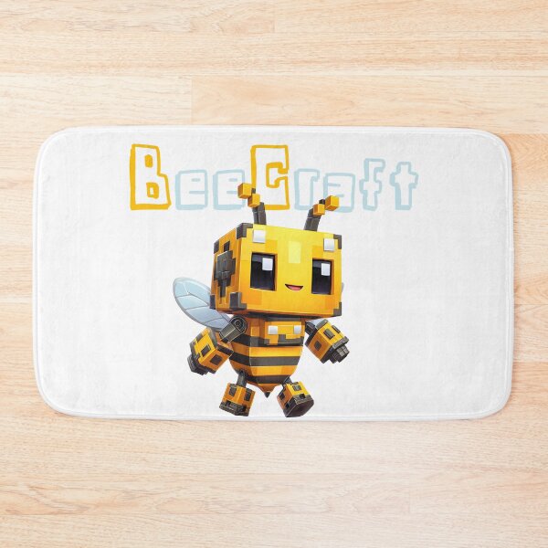 Item preview, BeebeeCraft Minecraft Bee Robot - Cute Pixel Mecha Bee Art Print designed and sold by DesignArtist.ia.