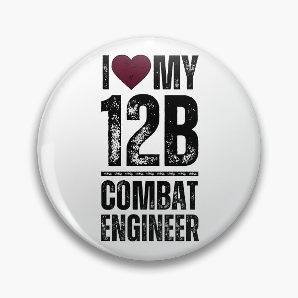 Item preview, Love My 12B Combat Engineer – Proud Army MOS Support Design for Military Families & Soldiers Red Heart Destressed Black Font designed and sold by GFamilyC.