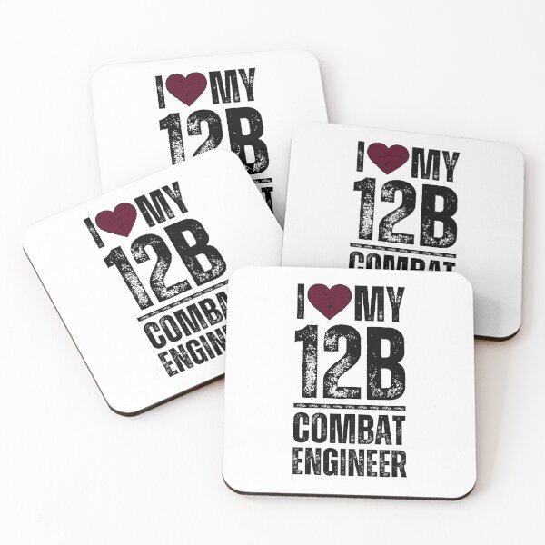 Item preview, Love My 12B Combat Engineer – Proud Army MOS Support Design for Military Families & Soldiers Red Heart Destressed Black Font designed and sold by GFamilyC.