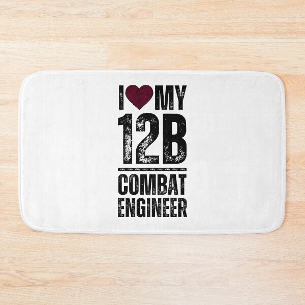 Item preview, Love My 12B Combat Engineer – Proud Army MOS Support Design for Military Families & Soldiers Red Heart Destressed Black Font designed and sold by GFamilyC.