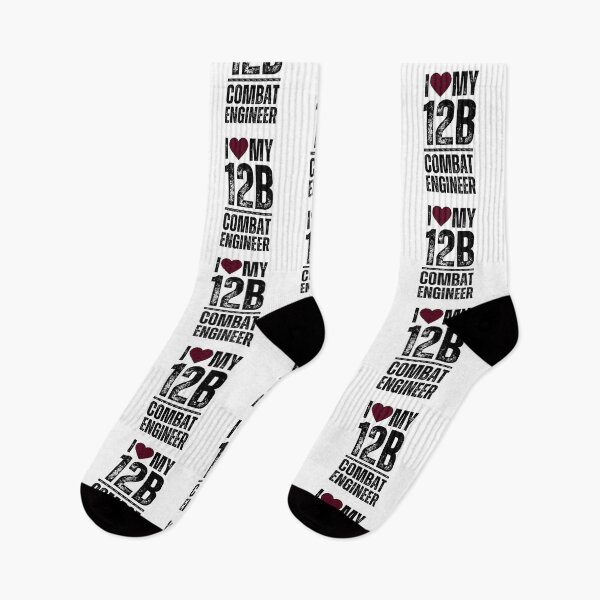 Item preview, Love My 12B Combat Engineer – Proud Army MOS Support Design for Military Families & Soldiers Red Heart Destressed Black Font designed and sold by GFamilyC.