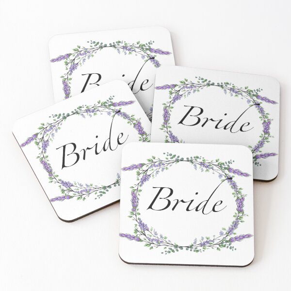 Item preview, “Bride”, Romantic purple lavender and green eucalyptus Watercolor painting  designed and sold by hollycooper.