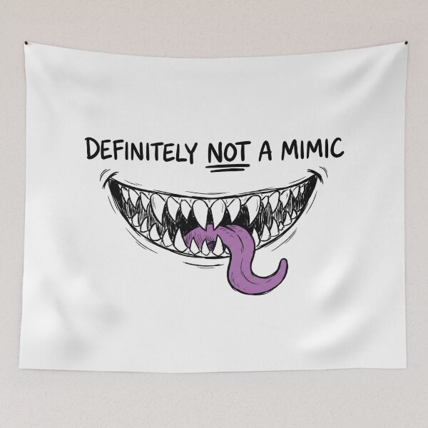 Item preview, Definitely Not A Mimic Sketch Monster Mouth RPG Humor designed and sold by Fenay Designs.