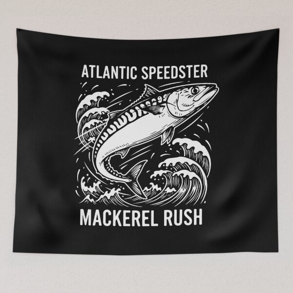 Item preview, Atlantic Speedster - Mackerel and Ocean Waves designed and sold by PixelStudioBe.