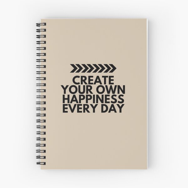 Item preview, Create Your Own Happiness Every Day – Minimalist Motivational Quote designed and sold by icreativestudio.