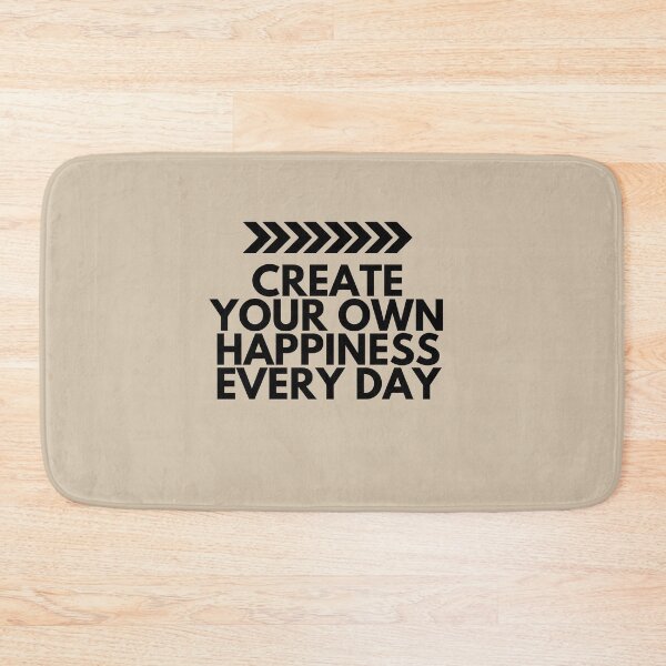 Item preview, Create Your Own Happiness Every Day – Minimalist Motivational Quote designed and sold by icreativestudio.