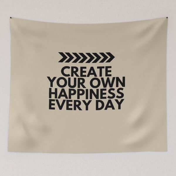 Item preview, Create Your Own Happiness Every Day – Minimalist Motivational Quote designed and sold by icreativestudio.