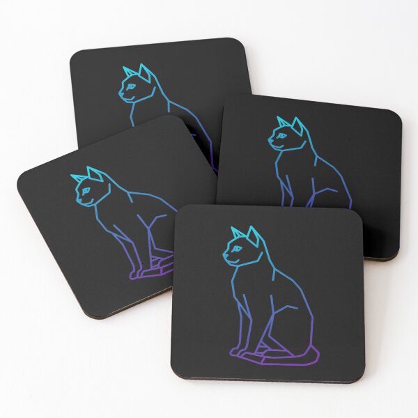 Item preview, Minimal Cat Line Art Gradient Outline designed and sold by 0606PM.