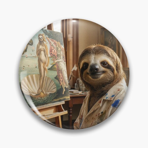 Item preview, Sloth Artist Recreates the Birth of Venus designed and sold by Tridentulus.