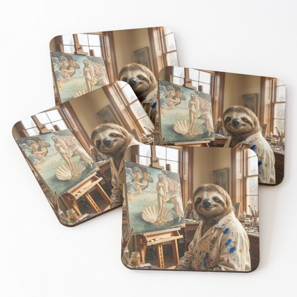 Item preview, Sloth Artist Recreates the Birth of Venus designed and sold by Tridentulus.