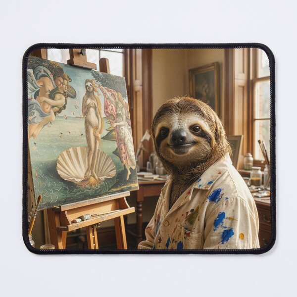Item preview, Sloth Artist Recreates the Birth of Venus designed and sold by Tridentulus.