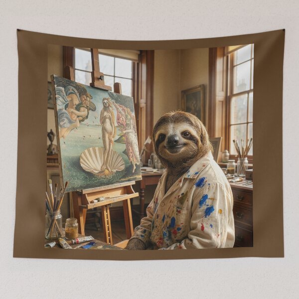 Item preview, Sloth Artist Recreates the Birth of Venus designed and sold by Tridentulus.
