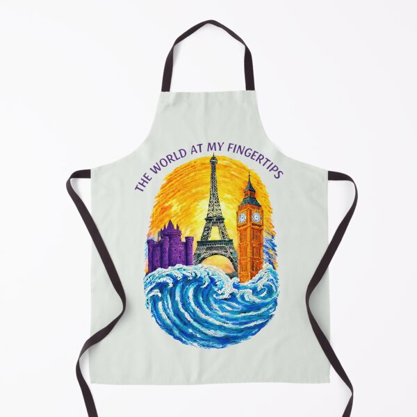 Item preview, The World At My Fingertips - Surreal Travel Landmarks Art designed and sold by VauxelleArt.