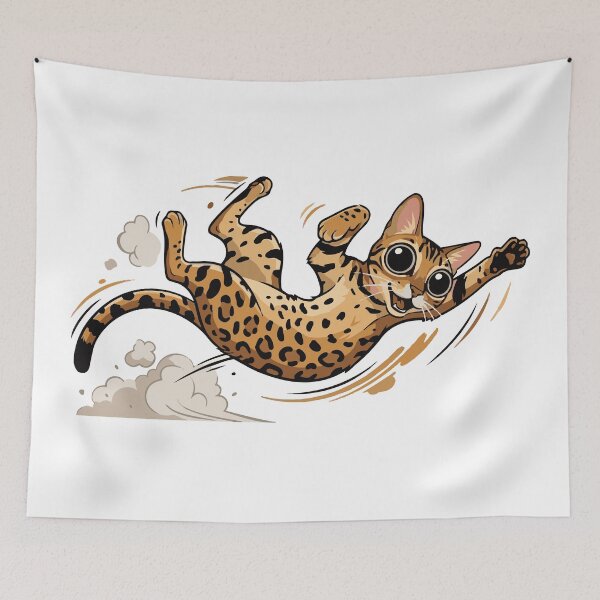 Item preview, 3 AM Parkour Champion Funny Bengal Cat designed and sold by Petzzz.