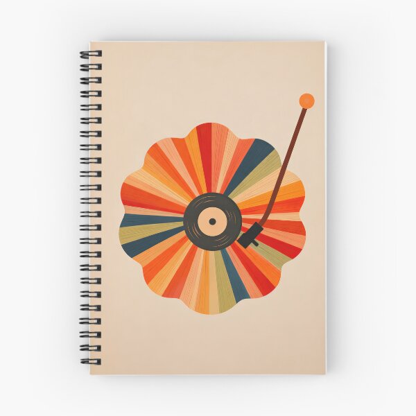 Artikelvorschau, Retro-Vinyl-Schallplatte Sunburst Mid Century Art entworfen und verkauft von Cine8.