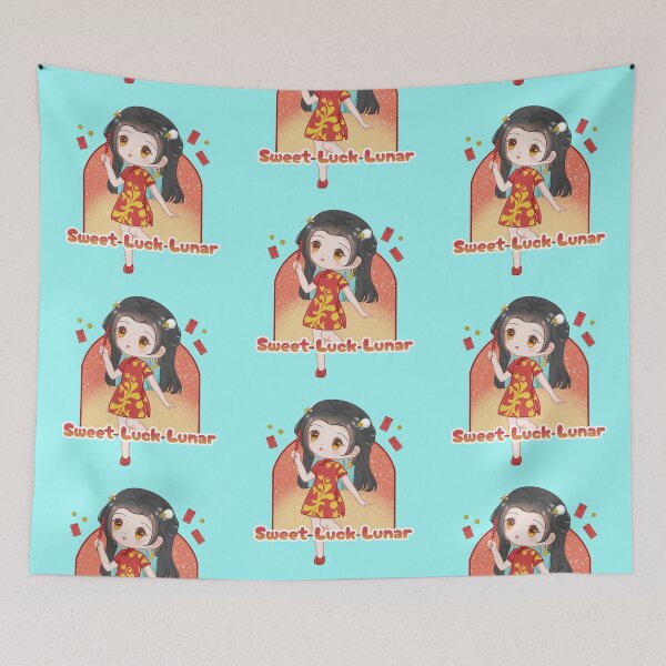 Item preview, Sweet Lunar New Year Chibi Girl designed and sold by MikaKawaiiArt.