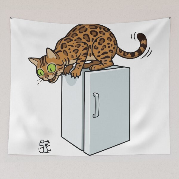 Item preview, The Fridge Gargoyle High Altitude Bengal Cat designed and sold by Petzzz.