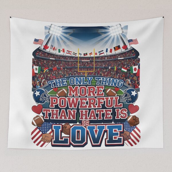 Item preview, The Only Thing More Powerful Than Hate Is Love Stadium Unity Concept designed and sold by Uglyandcute.