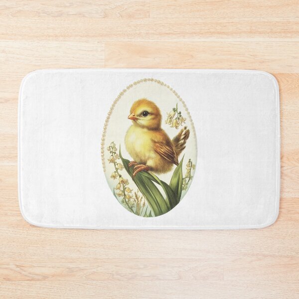 Item preview, Vintage Easter chick botanical oval illustration designed and sold by olenapetol.