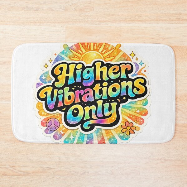 Item preview, Higher Vibrations Only – Retro Tie-Dye Hippie Spiritual Design designed and sold by Hippy Hussy Designs.