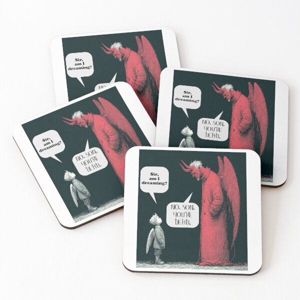 Item preview, “Small Talk in the Big Fire” – Dark Humor Devil Illustration designed and sold by Ignorant-Artist.