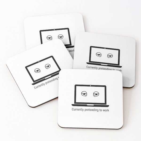 Item preview, Currently Pretending To Work | Funny Remote Work Sleepy Eyes designed and sold by ZYNORAworld.