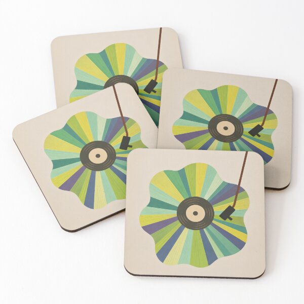 Artikelvorschau, Retro-Vinyl-Schallplatte Sunburst Mid Century Art entworfen und verkauft von Cine8.