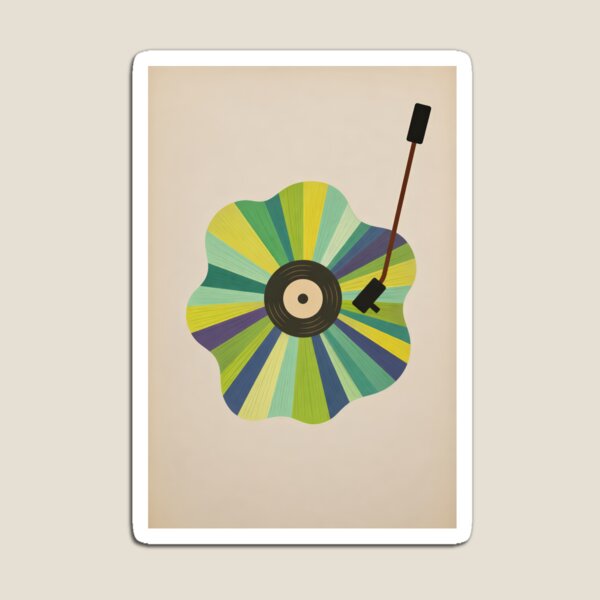 Item preview, Retro Vinyl Record Sunburst Mid Century Art designed and sold by Cine8.