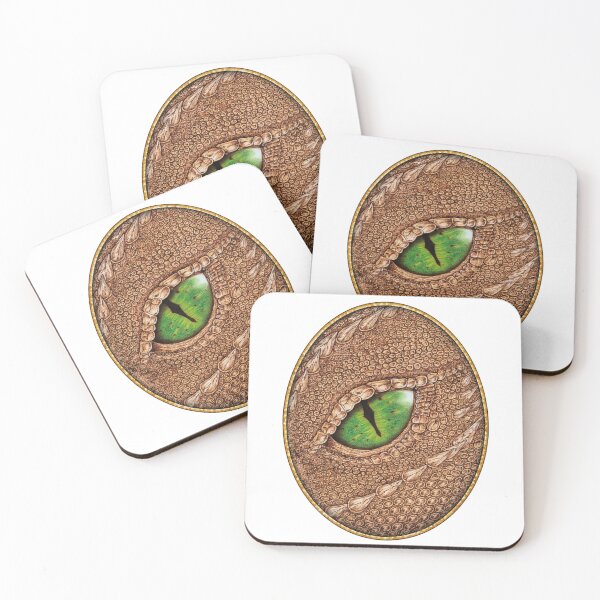 Item preview, Green Dragon Eye — Pyrography & Watercolor Art designed and sold by ScratchednBurnt.
