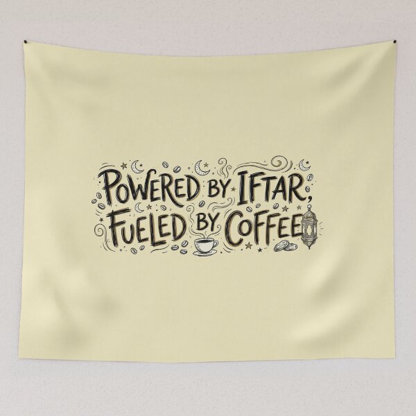 Item preview, Hand-Drawn Ramadan Coffee - Powered By Iftar Fueled By Coffee designed and sold by chihab21.