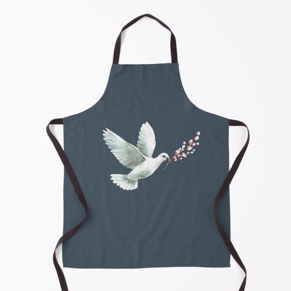 Item preview, Watercolor Dove with willow tree branch. White pigeon bird, symbol of peace, Easter. Hand drawn bird designed and sold by BartolArt.
