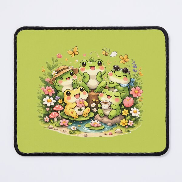 Item preview, Five frogs in a flower garden designed and sold by FroggyOnly.