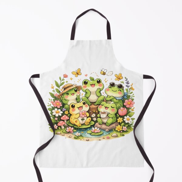 Item preview, Five frogs in a flower garden designed and sold by FroggyOnly.