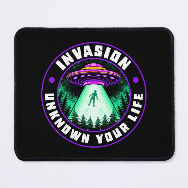 Item preview, UFO Alien Abduction in Forest – Retro Sci-Fi designed and sold by Lunovity Labs.