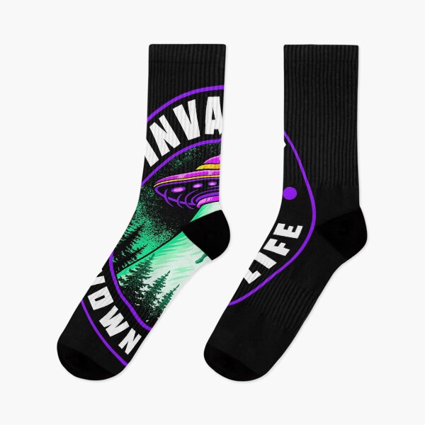 Item preview, UFO Alien Abduction in Forest – Retro Sci-Fi designed and sold by Lunovity Labs.