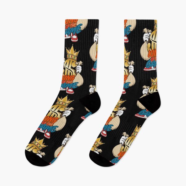 Item preview, King of the Game – Street Style Mascot with Gold Crown and Money Bags designed and sold by Printforluck.
