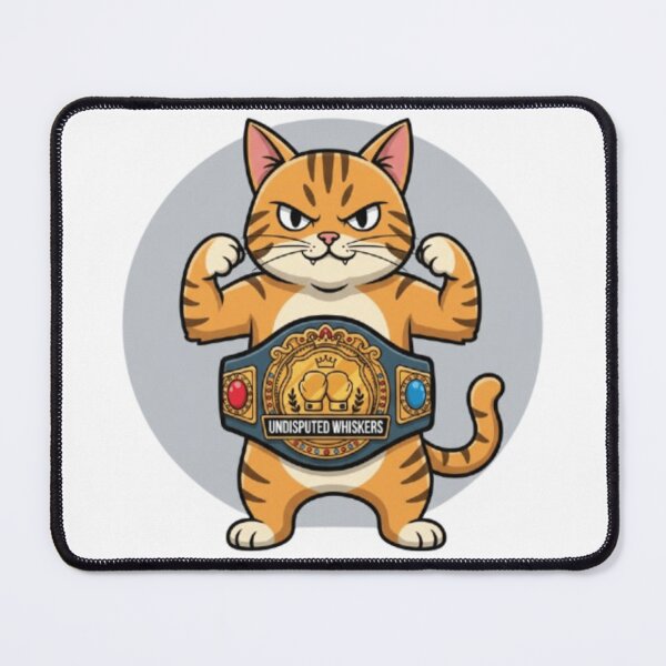 Item preview, Undisputed Whiskers Boxing Cat Champion Belt Funny Fighter Design designed and sold by BuiltByDiscipline.