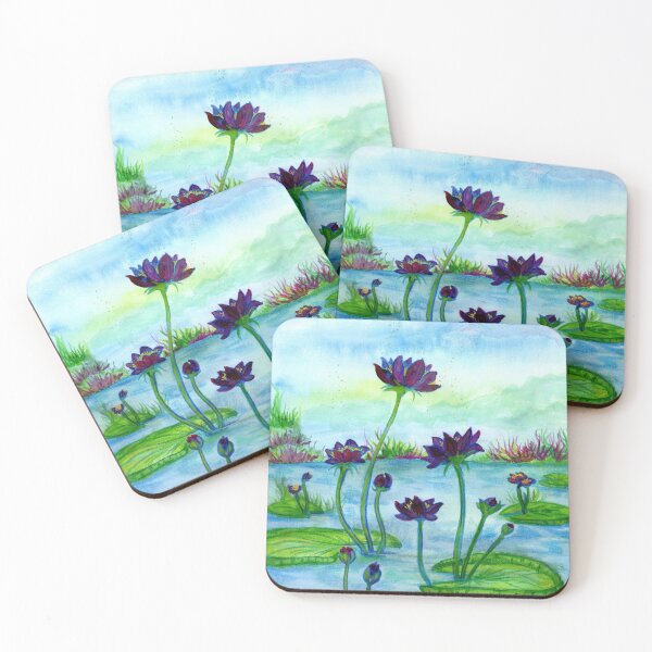 Item preview, Purple Water Lilies designed and sold by MsFledermaus.