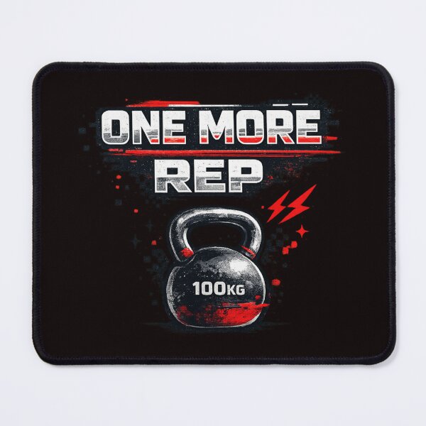 Item preview, One More Rep Minimalist Graphite Red Gym Typography designed and sold by Tadeusz1.