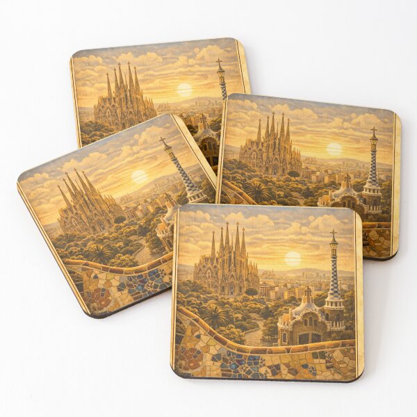 Item preview,  Barcelona Vintage Travel Poster Sagrada Familia designed and sold by mythographiaart.
