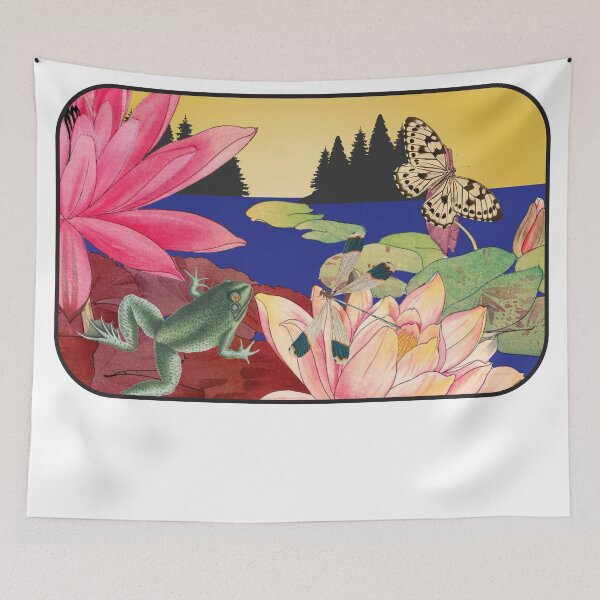 Item preview, Pond Life Sunset Illustration  designed and sold by Analog Aura .