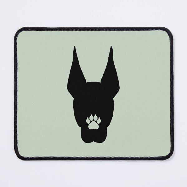 Item preview, Doberman Silhouette with Paw Print – Minimalist Dog Lover Design designed and sold by The High Hippo.