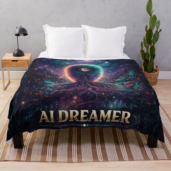 Item preview, AI Dreamer - Mystic Mind of the Future Celestial Surrealism Art designed and sold by MonaRose_Art.