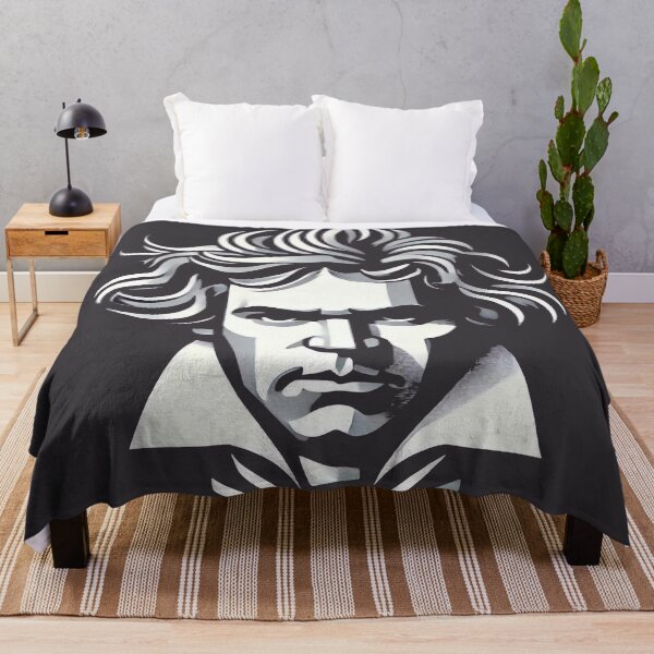 Item preview, Beethoven vector illustration on dark background designed and sold by Urbi et Orbi.